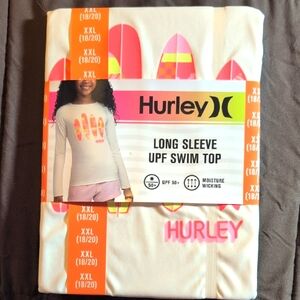 Hurley Pink and Orange Surfboard Long Sleeve Top